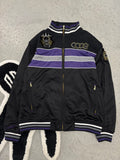 Coogi Zip Up Track Jacket Black & Purple Sz Large (Day 23)